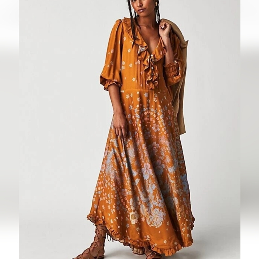 Free People Talsey Maxi Dress Size M - Picture 1 of 3